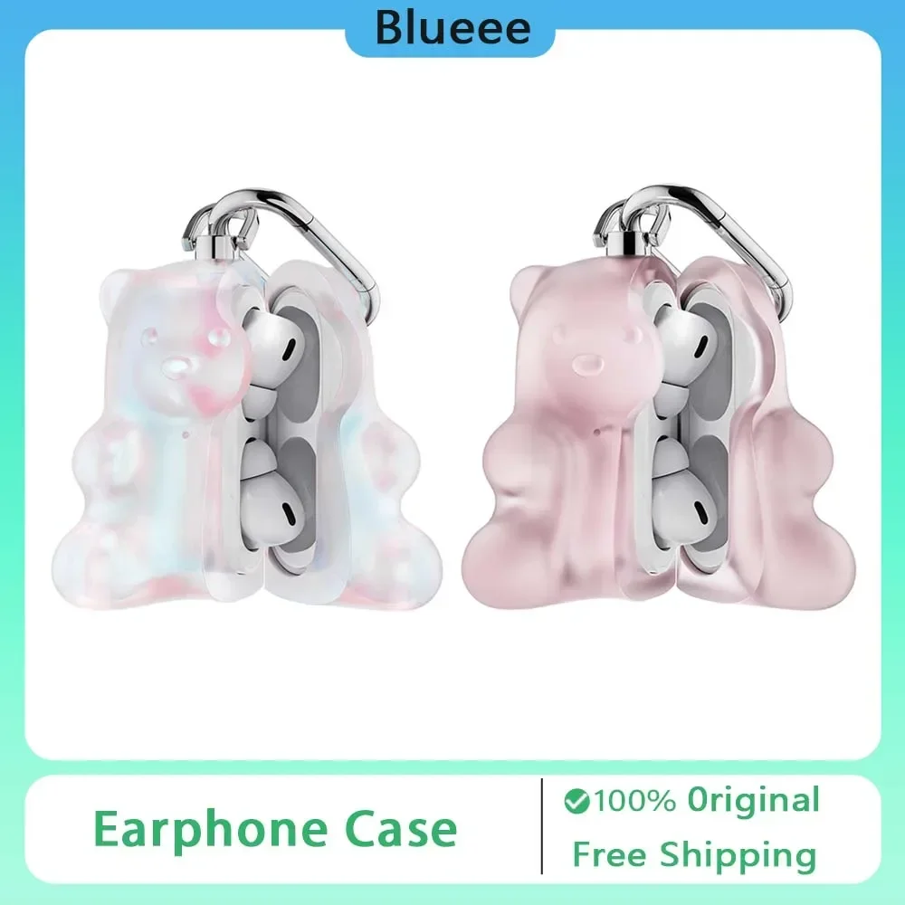 Jelly Bear Airpods Case Original Anti-fall Protective Cover Resin Earphone Case Airpods Pro Customized Case Accessories Gift