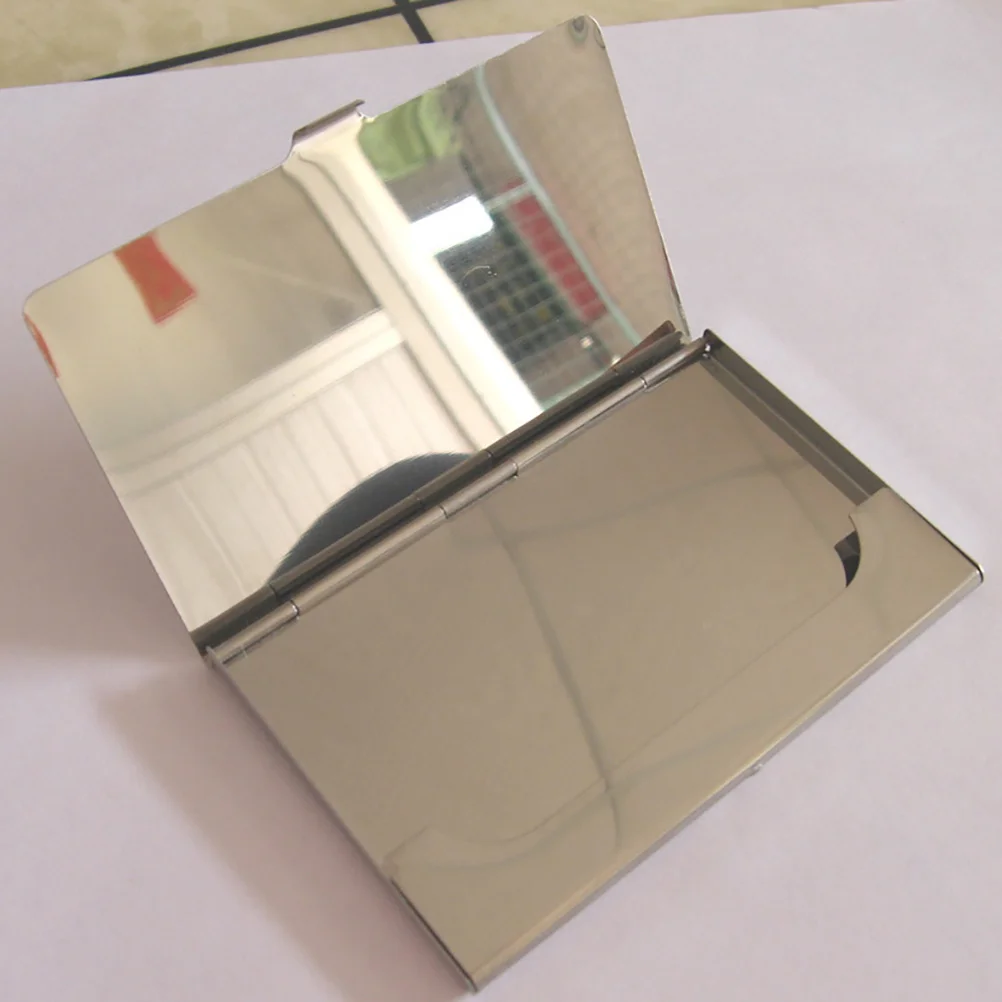 

1Pcs Business Card Holder Metal Slim Stainless Steel Credit Case Portable Name Card Holder Suitable for Blazer Pocket Small