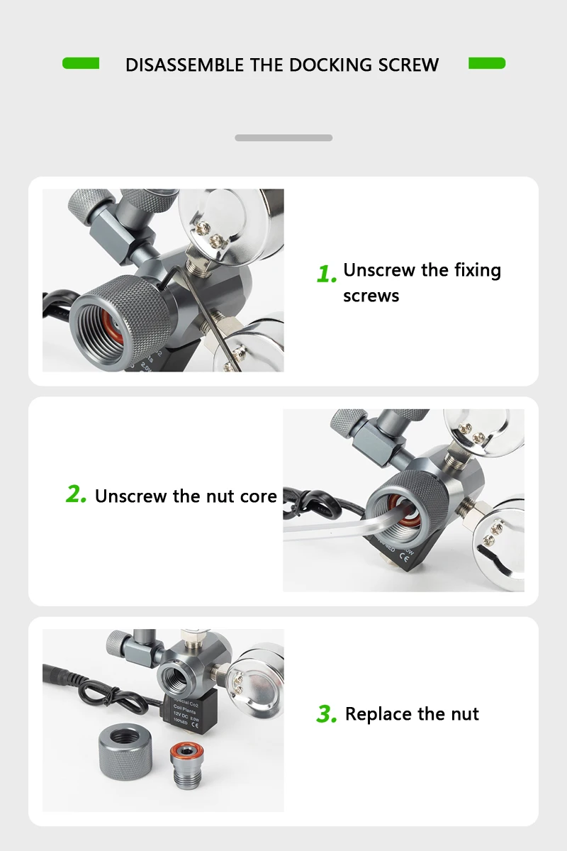 ZRDR Aquarium CO2-Regler Magnetventil-Set Rückschlagventil Aquarium-Zubehör CO2-Kontrollsystem Reaktor-Generator-Set – Detail 9