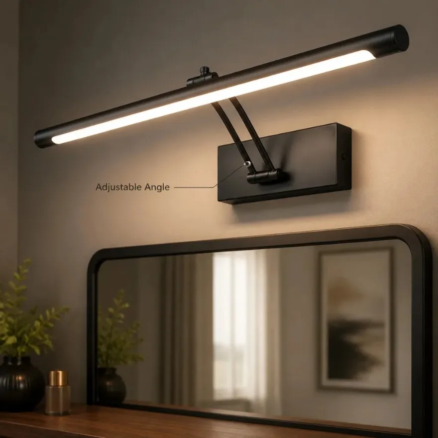 Adjustable Swing Arm LED Bathroom Mirror Light Vanity Makeup Wall Lamp Bathroom Cabinet Desk Wall Painting Lighting Fixture