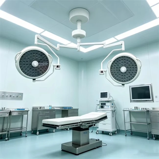 Double Ceiling Surgical Light 700 500 LED Surgical Light, Adjustable Color Temperature, Suitable for Hospitals