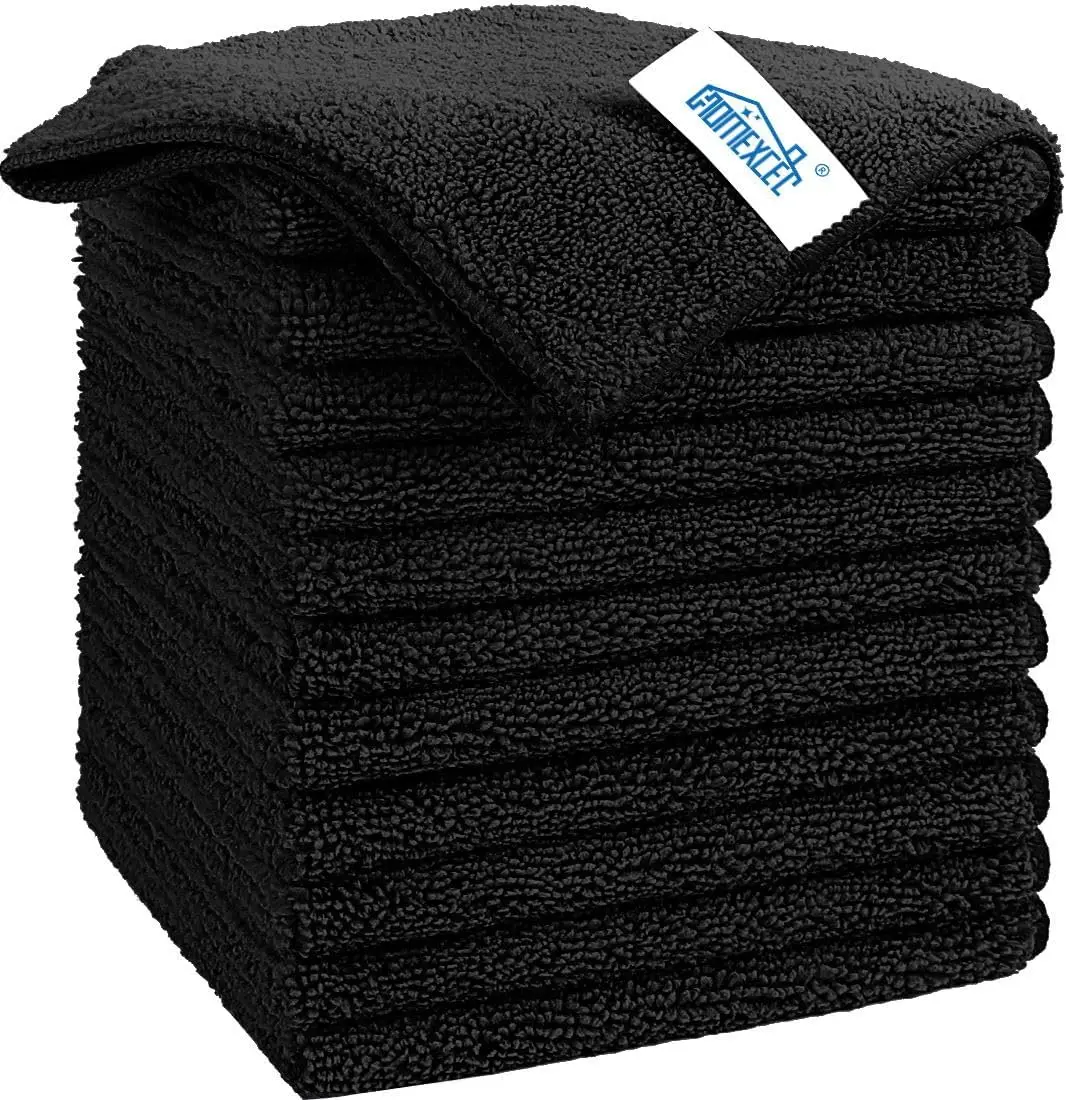 

12 Pack Premium Microfiber Towels, Lint-Free & Scratch-Free, Highly Absorbent for Car, Household, Kitchen Cleaning