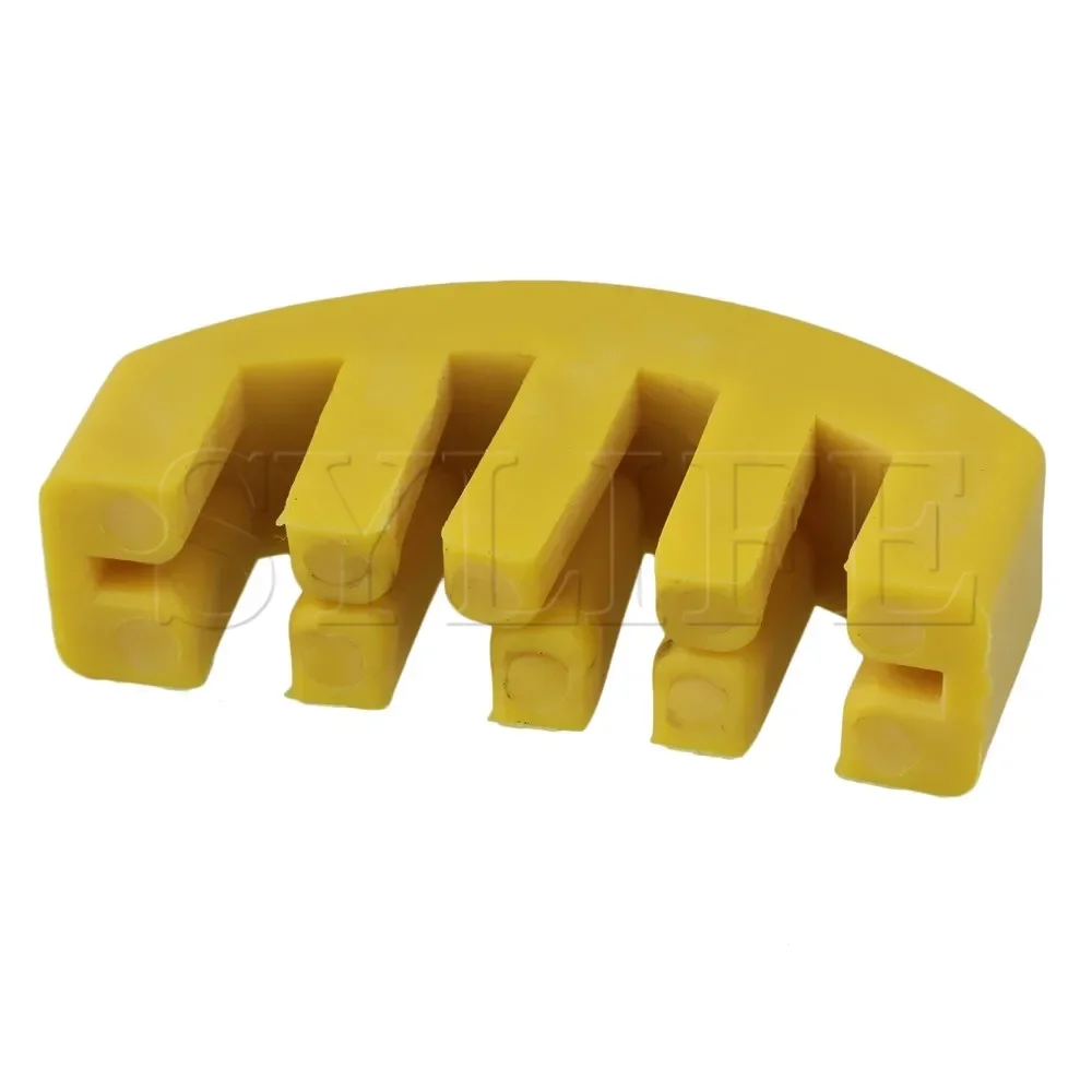 Yellow Rubber 5-Prong Violin Practice Mute - Fiddle Silencer for 4/4 3/4 Size