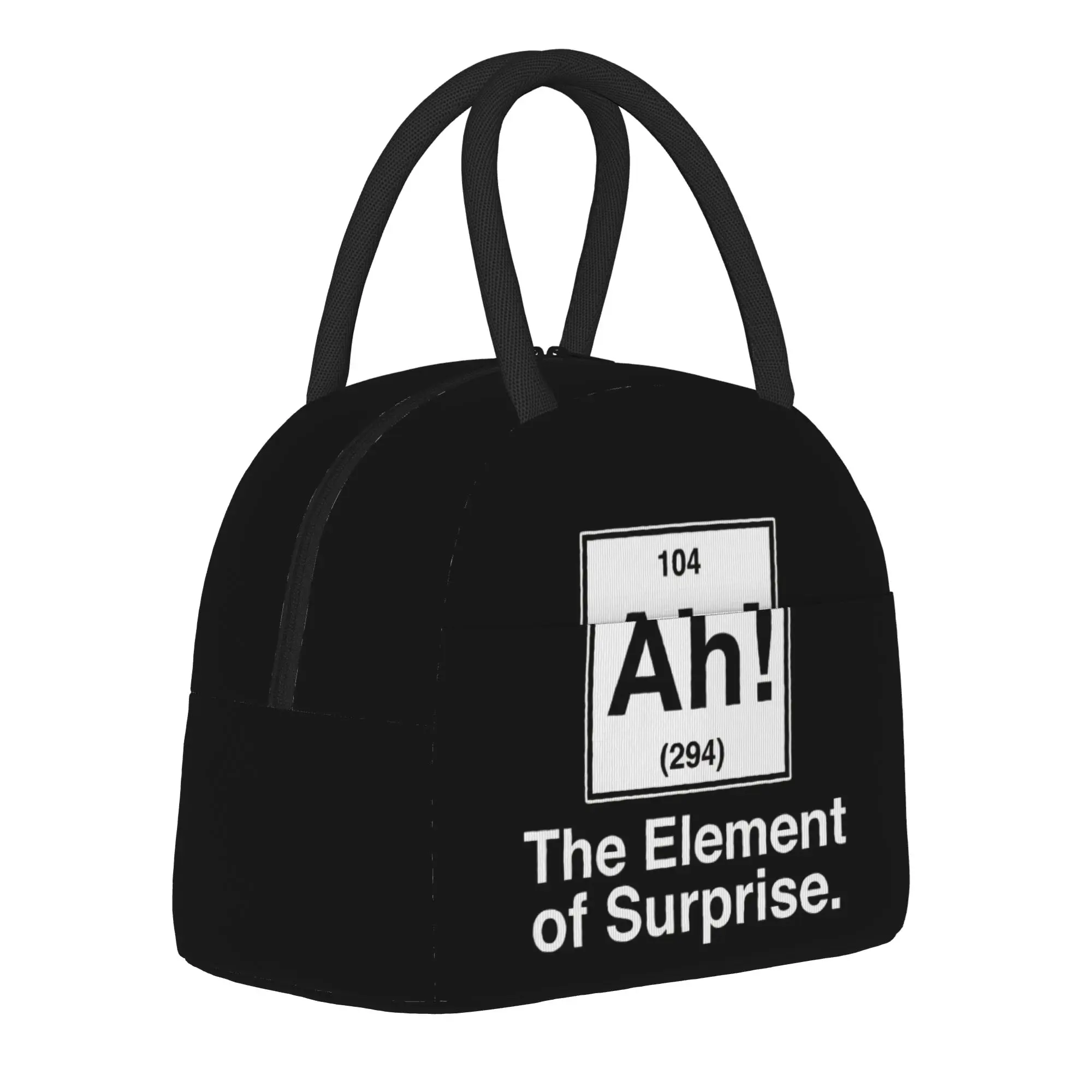 

Funny Ah The Element Of Surprise Insulated Lunch Bag Large Reusable Cooler Bag Tote Lunch Box Work Travel Men Women