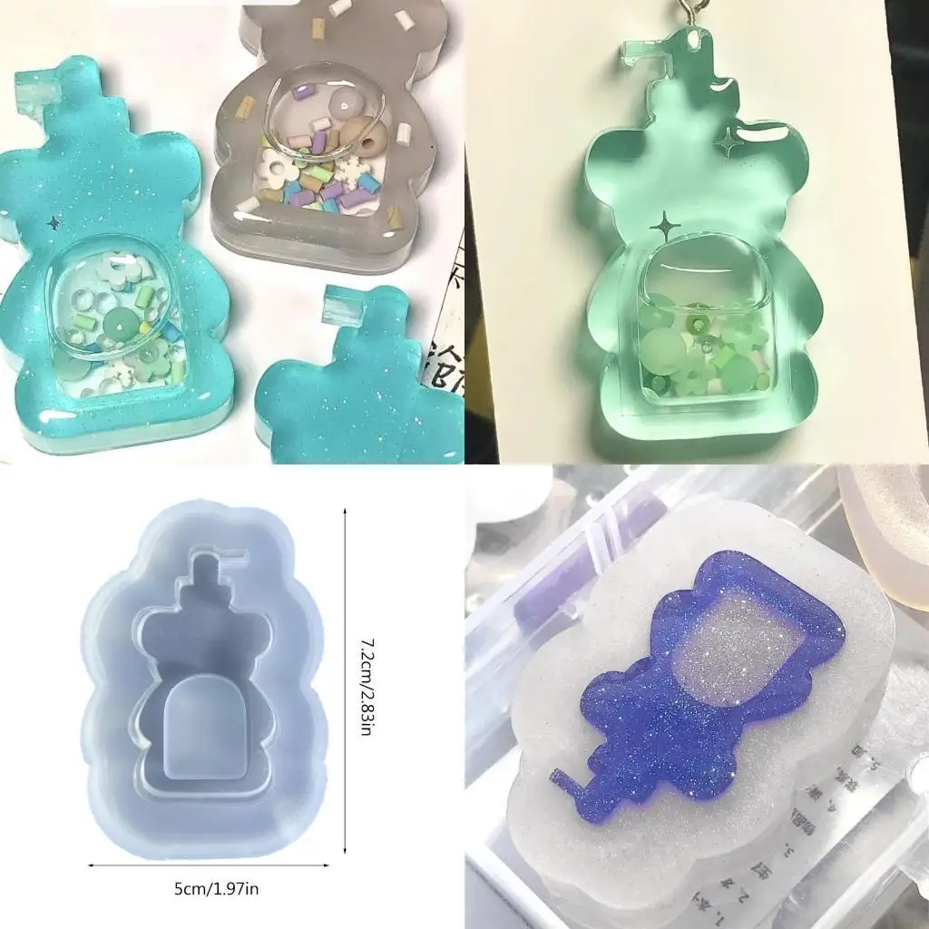 

D46E Форма для литья смолы из зыбучего песка, форма для шейкера из смолы, кристальная силиконовая полая форма, форма для форма