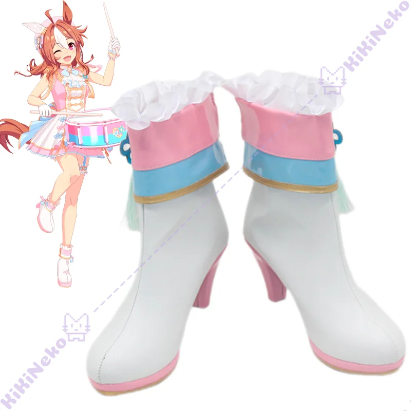 게임 프리티 더비 코파노 리키 코스프레 신발 코파노 리키 눈부신 행운의 신발 할로윈 파티 성인 여성 남성용