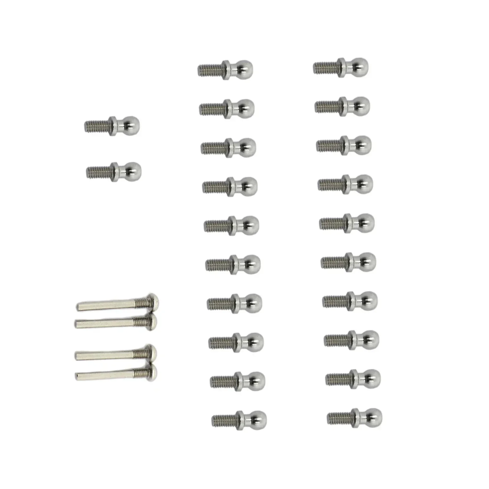 26 Pieces 1:12 Scale Screws Ball Head Screw Set Metal Upgrade Part for Wltoys A949 A959 A969 A979 K929 RC Buggy Truck