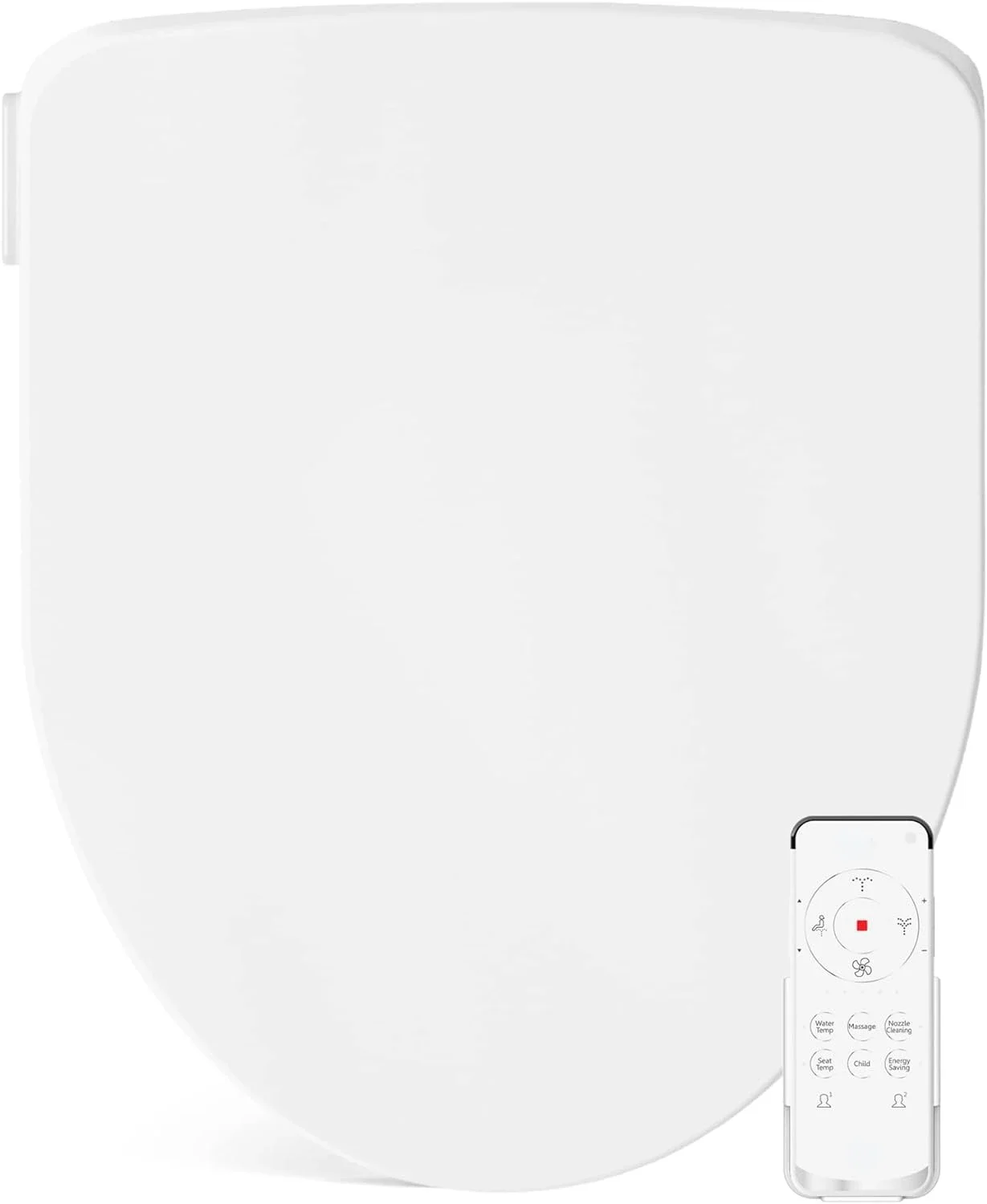 Three Electric Bidet Toilet Seat Round, Heated Seat, Adjustable Warm Water with Air Dryer, Smart Seat Sensor