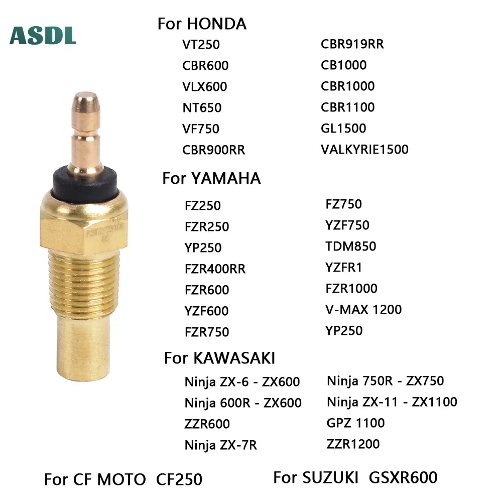 Motorcycle Water Temperature Thermostat Switch Temp Sensor for KAWASAKI Ninja ZX-6 ZX600 ZX-6R ZZR600 ZX-7 ZX750 GPZ1100 ZZR1200