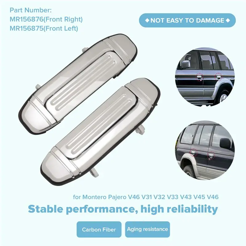 Multi-Purpose Front Pair Outside Door Handle Plating For Montero Pajero V46 V31 V32 V33 V43 V45 V46 MR156876 MR156875