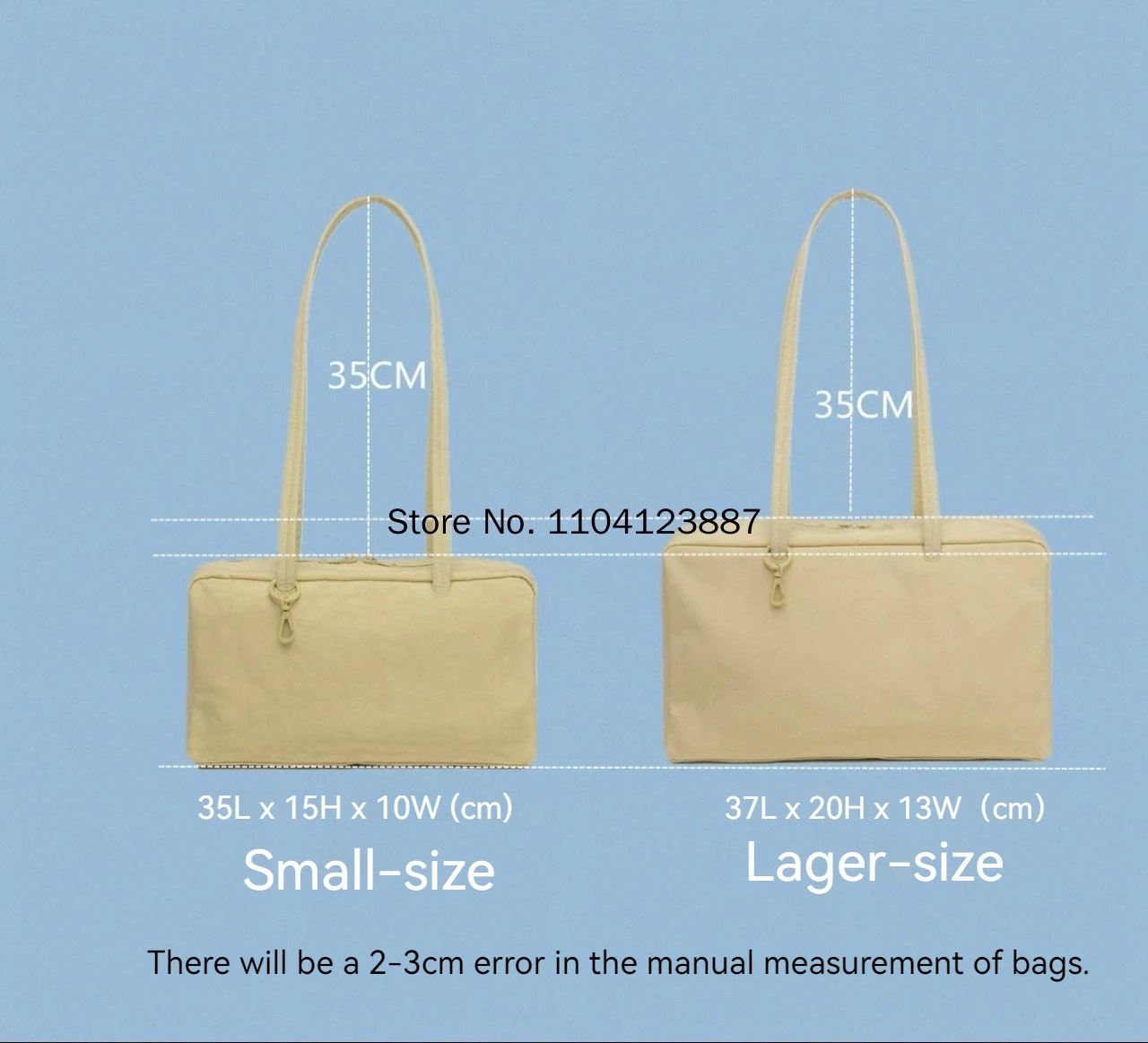Nylon Quadratische Schultertasche Große Kapazität Canvas-Handtasche Leichte Reißverschluss-Tragetasche Tägliche Pendler-Reisetasche Aufbewahrungstasche Fitness-Geschenk – Detail 1