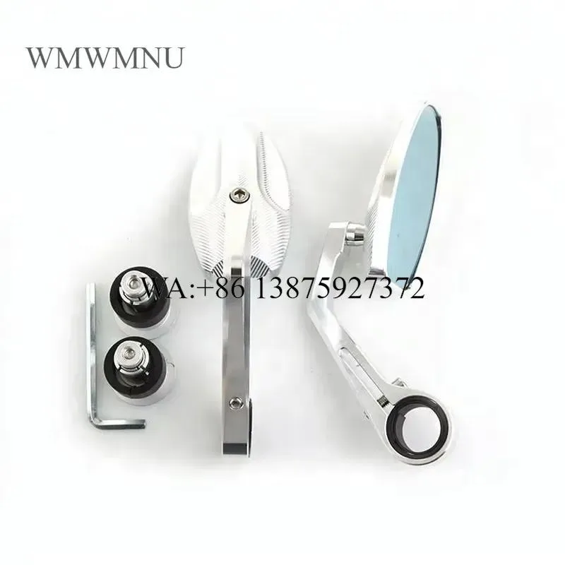 Wmwmnu CNC Aluminum Universal Motorcycle Handlebar Motorbike Bar End Side Mirror