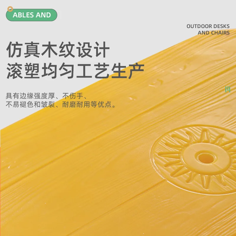 طاولة ألعاب رياض الأطفال في الهواء الطلق طاولة نزهة للأطفال مع مظلة طاولة شاطئ بلاستيكية وكرسي مجموعة معسكر قابل للطي #3