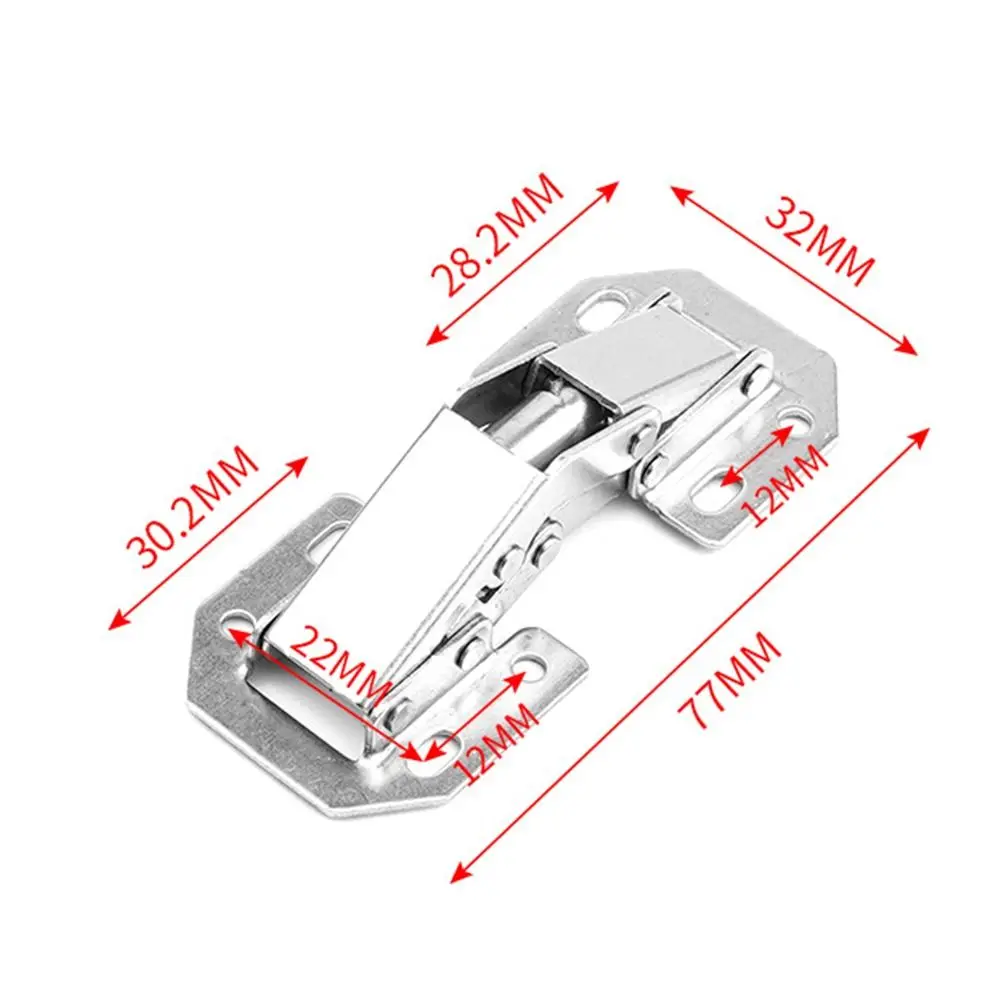 

Noiseless 90 Degree Spring Hinges Soft Close No Pre-drilled Furniture Hinge Hidden Concealed Cabinet Hinge Kitchen