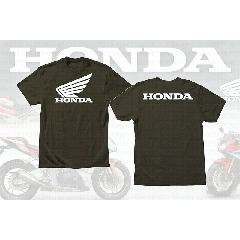 

Летняя футболка Honda Fashion Moto 2025-26 с графическим принтом, 100% хлопок, свободный крой, повседневная, удобная и дышащая