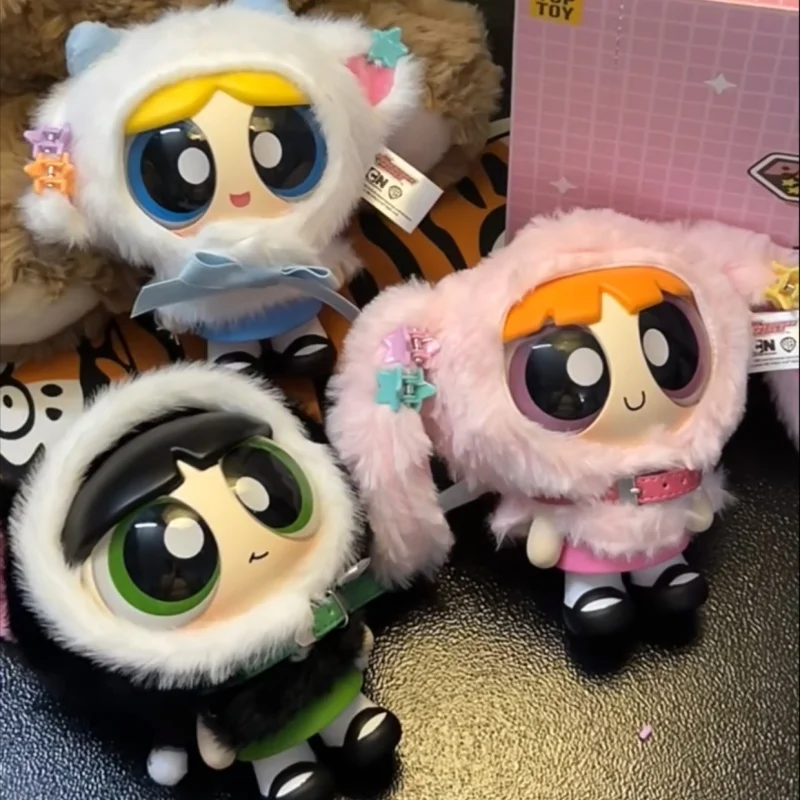 

Genuine The Powerpuff Girls Cape Cross-Dressing Doll Blind Box Doll Plush Vinyl Doll Backpack Pendant Key Rings/Chains Toys Gift