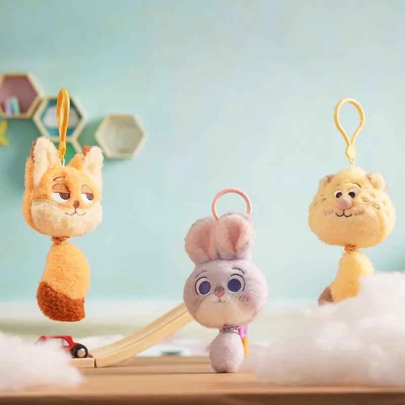 Disney Zootopia Judy Hopps Nick Wilde Clawhauser Plush Keychain Cute Bag Charm Pendant