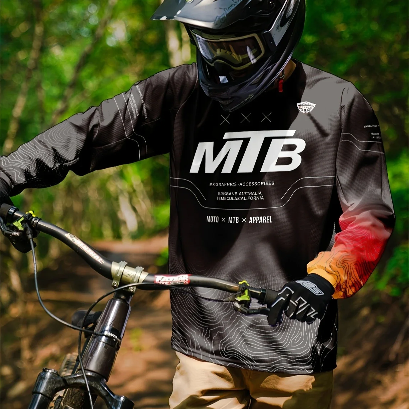 

Мотоцикл Эндуро для гонок по бездорожью с длинным рукавом Mtb Джерси мужские быстросохнущие футболки дышащие скоростные спуск свободной посадкой мягкие эластичные