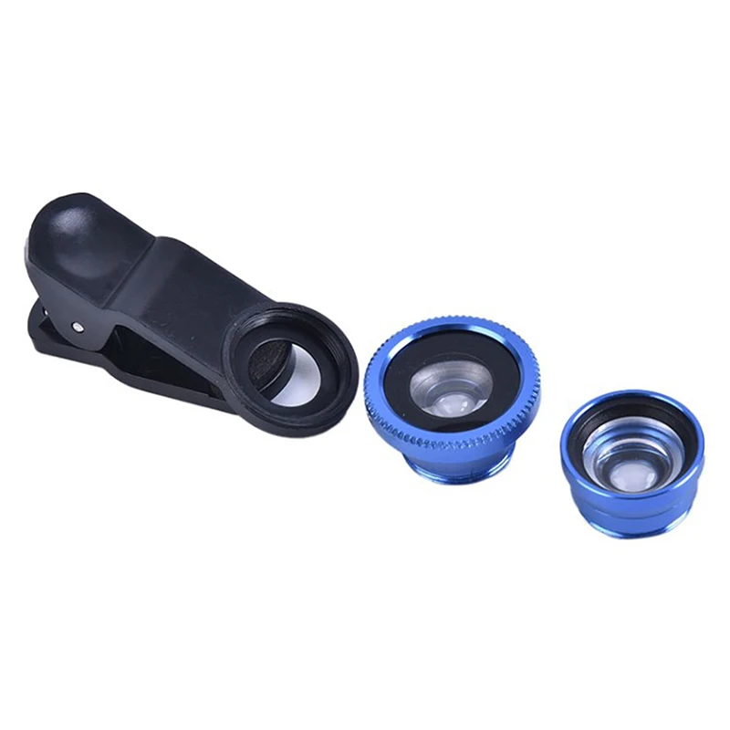 3In1 Phone Wide Angle Fisheye Lens Generic Camera for Smartphone Lens and Clip Macro Camera Sets For Universal Cell Phone
