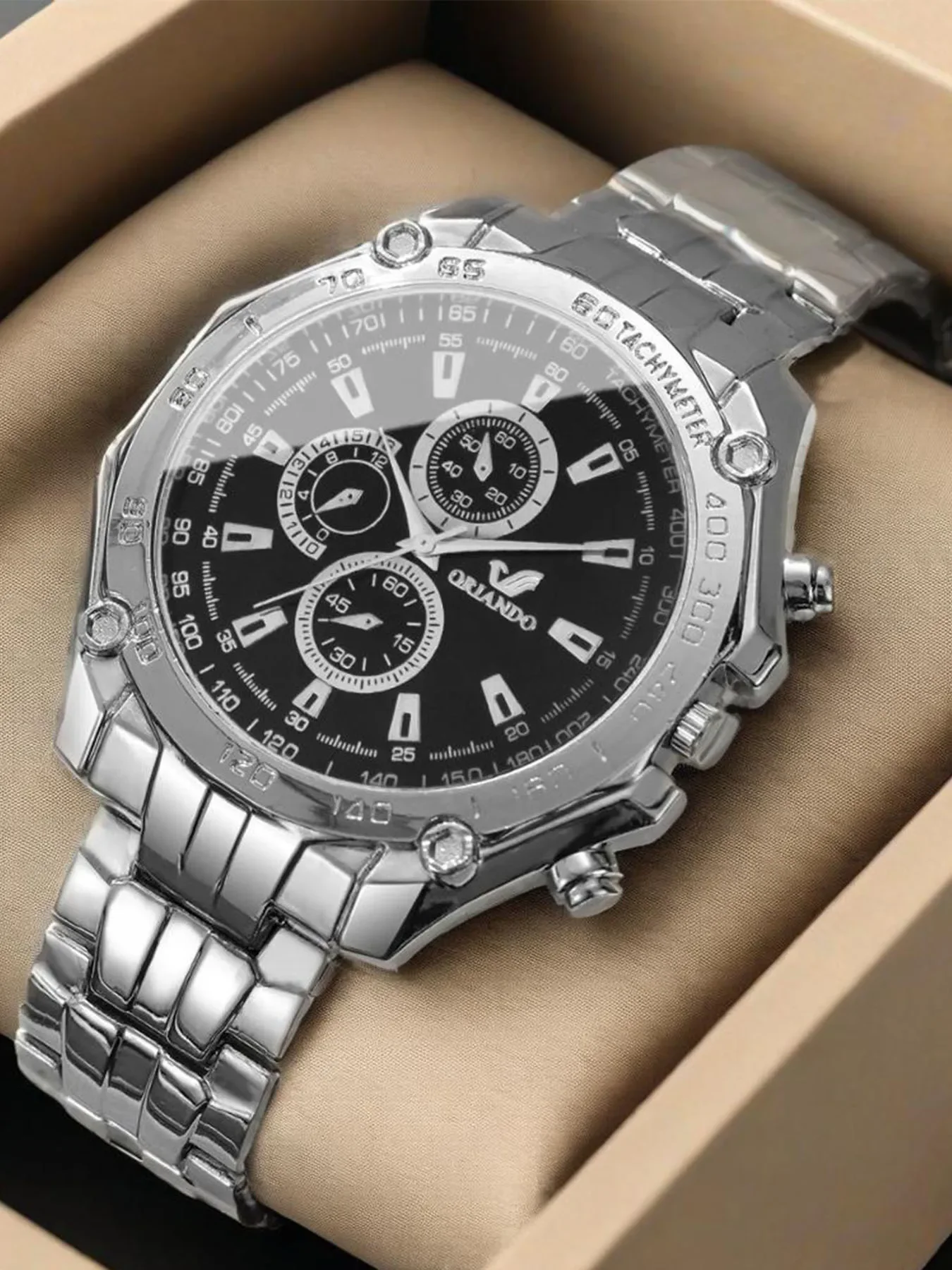 1-piece watch set, men's exquisite versatile watch, fashionable quartz watch, simple temperament watch