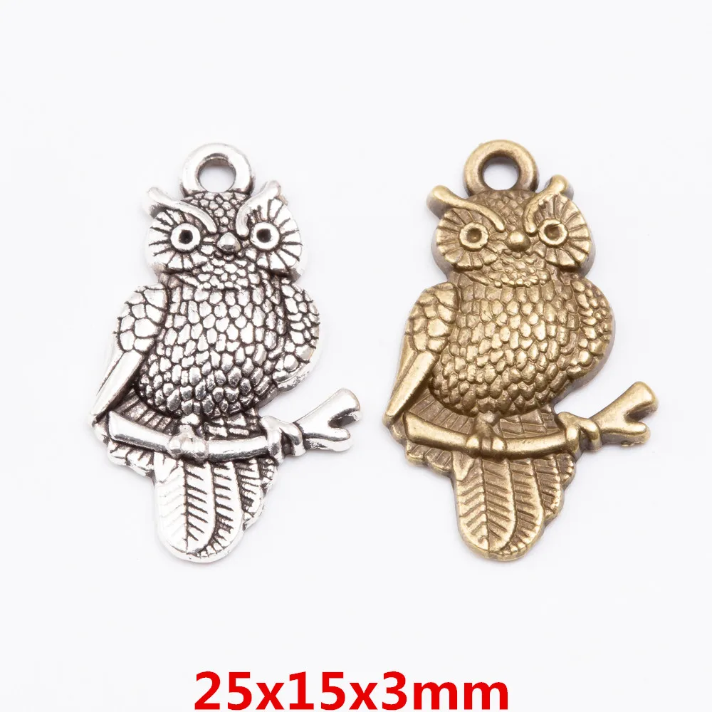 

70pcs owl Craft Supplies Charms Pendants for DIY Crafting Jewelry Findings Making Accessory 55