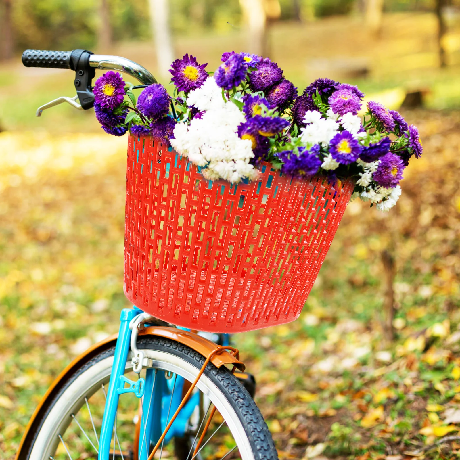 

1 set Fast Detachable Bike Basket Durable Lightweight Front Storage Rack Easy Install Smooth Corrosion Resistant Professional