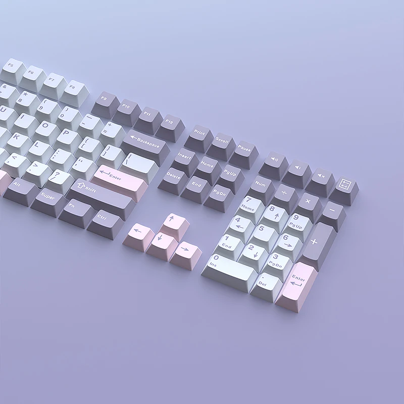 Macarone 126 Key Double Shot Cherry Profile PBT Keycaps Suitable for 61/68/84/87/98/100/104/108 Key Mx Mechanical Keyboard view 4