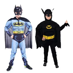 Child Bat Costume with Mask and Cape Halloween Cosplay Costume Movie Character Jumpsuit Bat Dark Knight Rises Dress Up