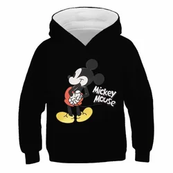 Streetwear Trend New TopsKids Long Sleeve Sweatshirts Casual Hooded Coat Donald Duck Mickey Mouse Printed Boys And Girls Autumn