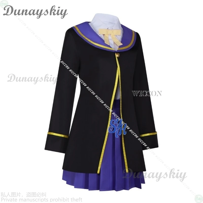 الفصول الدراسية لقطة سوداء وساحرة Spica Virgo أزياء تنكرية للفتيات السحرية رداء JK فستان الهالوين