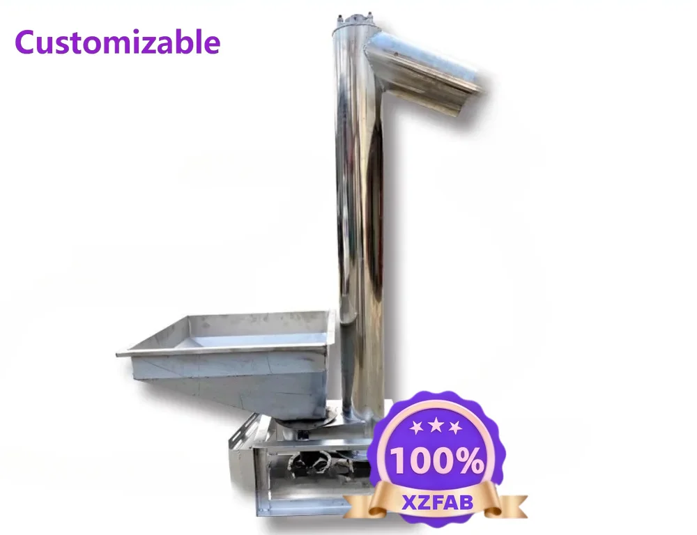 Factory Direct 2026 Vertical spiral elevator Grain conveyor Powder particle right angle feeding Oil press Feeding stainless stee
