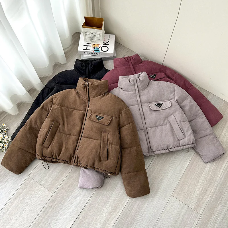 

Winter Women's Puffer Jacket Warm Thickened Cotton Padded Coat Stand Collar Long Sleeve Durable down Coat Fashionable Outerwear