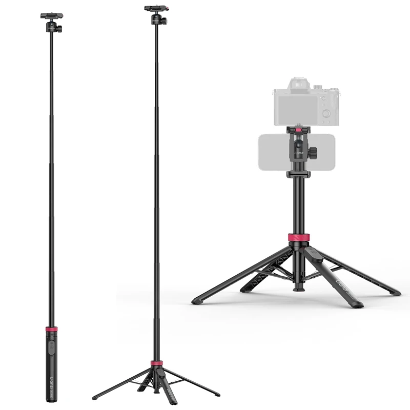 Ulanzi MT-44 B 2-in-1Selfie Stick Tripod for Phone Mirrorless Camera Photography Light Livestreaming Shots with Wireless Remote
