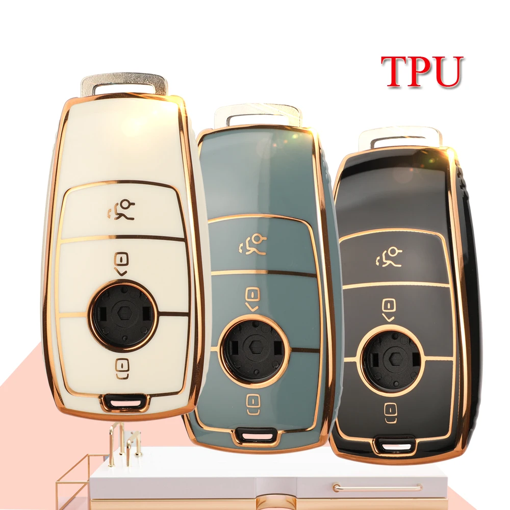 

Jingyuqin ТПУ чехол для автомобильного ключа для Benz Key AMG MAYBACH 2016 + C-class E-class GLC300L E300l/E260/E350 A200 автомобильные аксессуары