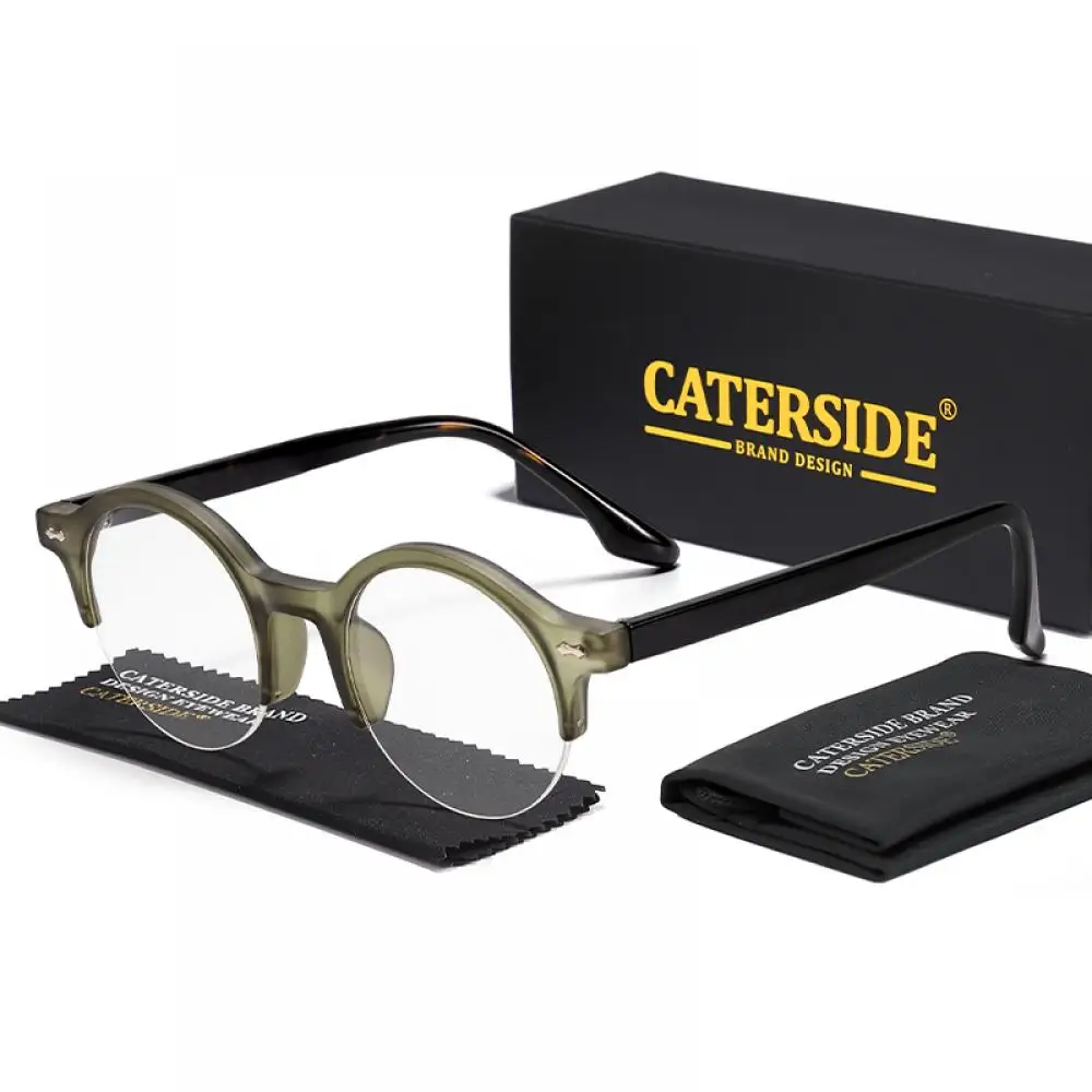 CATERSIDE Unisex Anti-Blaulicht-Brille Tr-90 Halbrahmen-Brillengestell Business Freizeit Computer Blaulicht-Schutzbrille – Detail 13