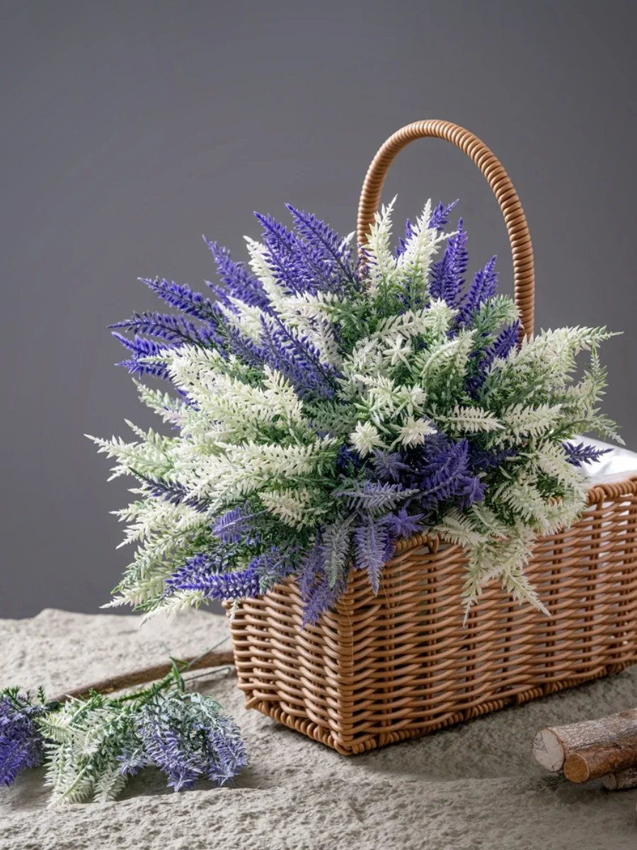 24.5CM Lavender Artificial Plant Home Interior Ornament Wedding Decoration Flower Arrangement Photography Props