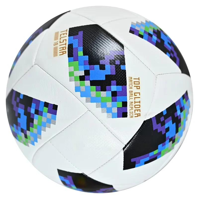 Taglia 4 Calcio PU Heat Bond Senza cuciture Antiusura Antiscivolo Pallone da calcio Adolescenti Indoor Outdoor Team Training Footy Ball Futbol