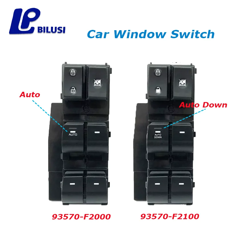 

Передний левый переключатель стеклоподъемника Bilusi для Hyundai Elantra 2017 2018 2019 2020 93570-F2100 93570-F2000