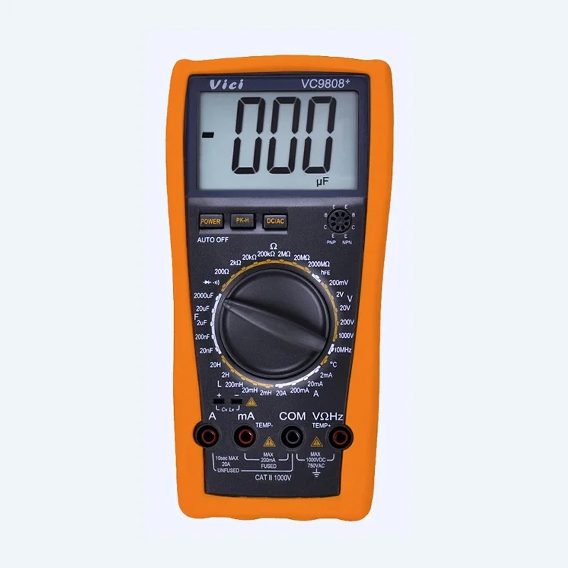 VICI VC9808+ Digital Multimeter Smart Auto Range 1000V 20A Ohm Hz Capacitance Inductance hFE Diode Meter AC DC DMM Multitester