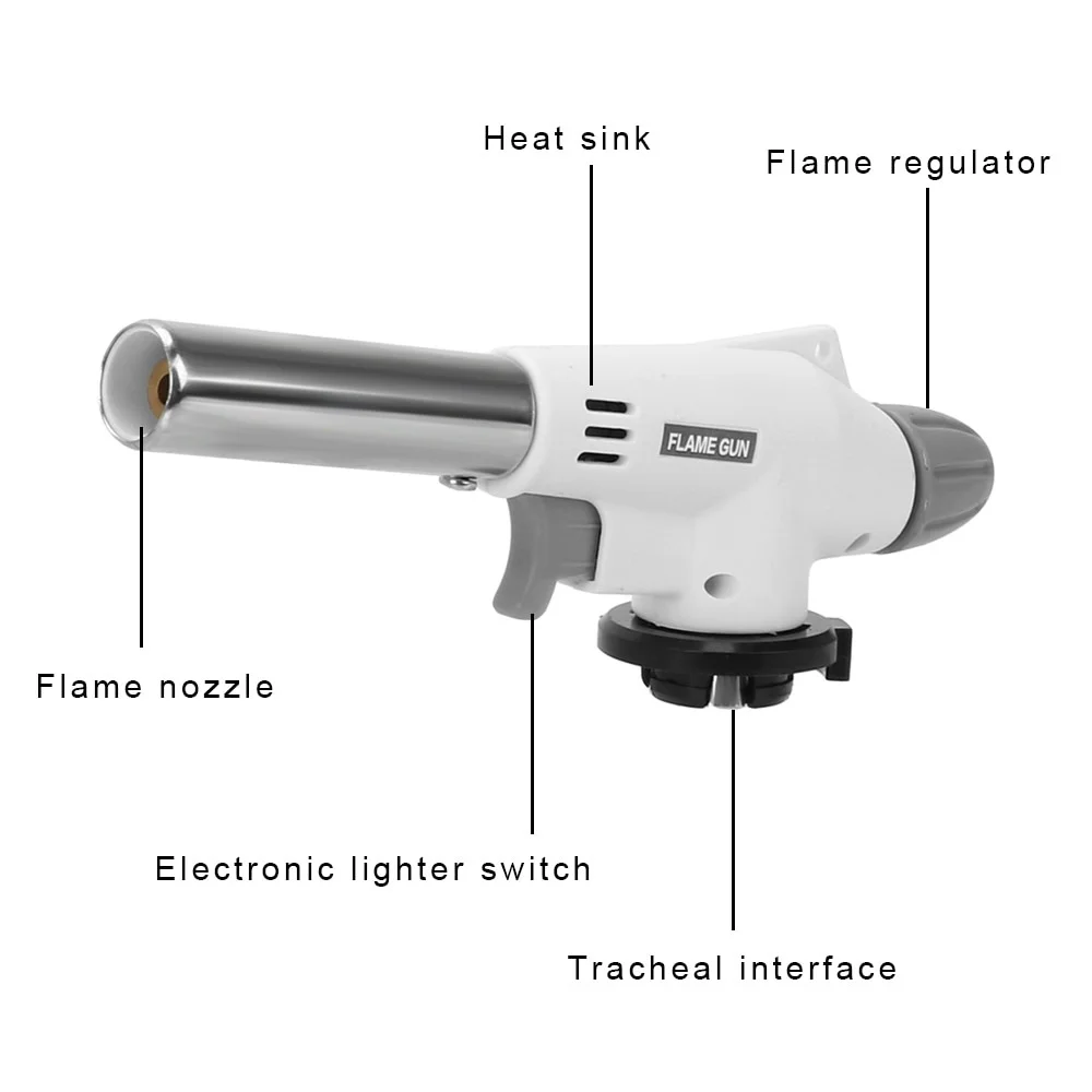 Quemador de Gas de soldadura, soplete de llama de Gas, soplete de cocina, soldadura de butano, autoencendido, encendedor de gas, calefacción