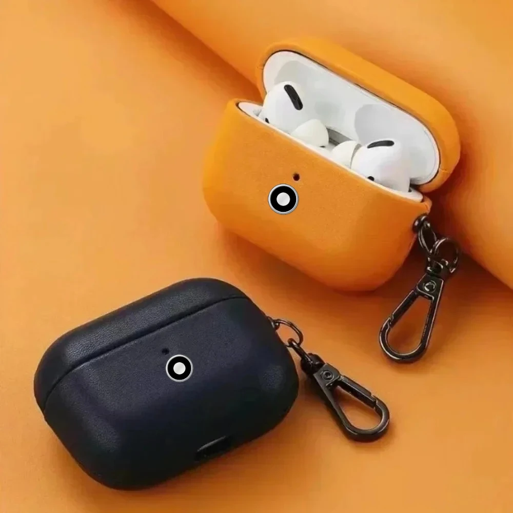 Business Sle for AirPods Pro 3 2 Case AirPods 4 3 Bluetooth Earphone Accessories All Inclusive Premium Bla Leather with Buckle