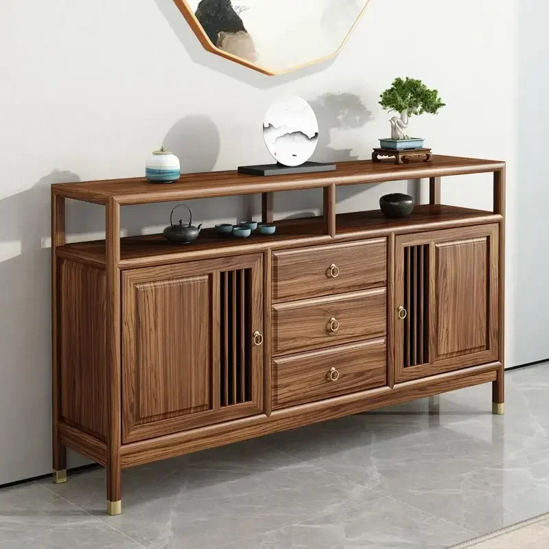 

Новый шкаф для хранения из цельного дерева в китайском стиле для гостиной, встроенный шкаф, кухонная мебель t, чаша