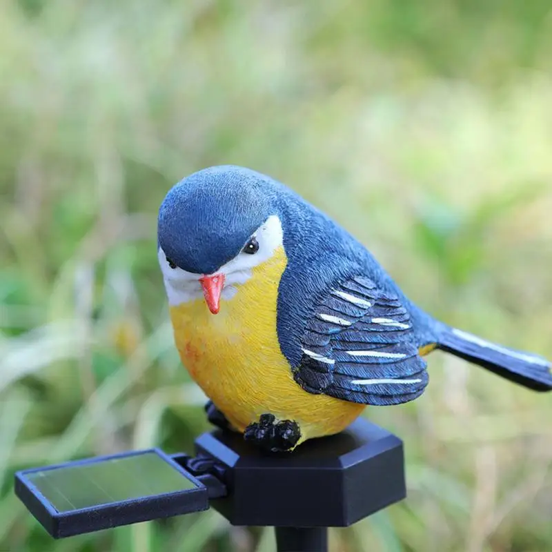 Imagem -03 - Cute Bird Figurine Lights Quintal Gramado Decoração Paisagem Estacas de Jardim Estátua Animal Led Pathway Light