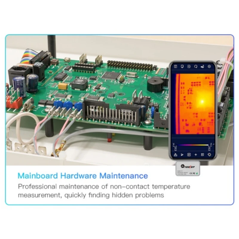 256x192 Macro Lens Infrared Thermal Imager 25Hz Android Thermal Imaging Camera for Mobile Phone PCB Circuit Repair Temp Track