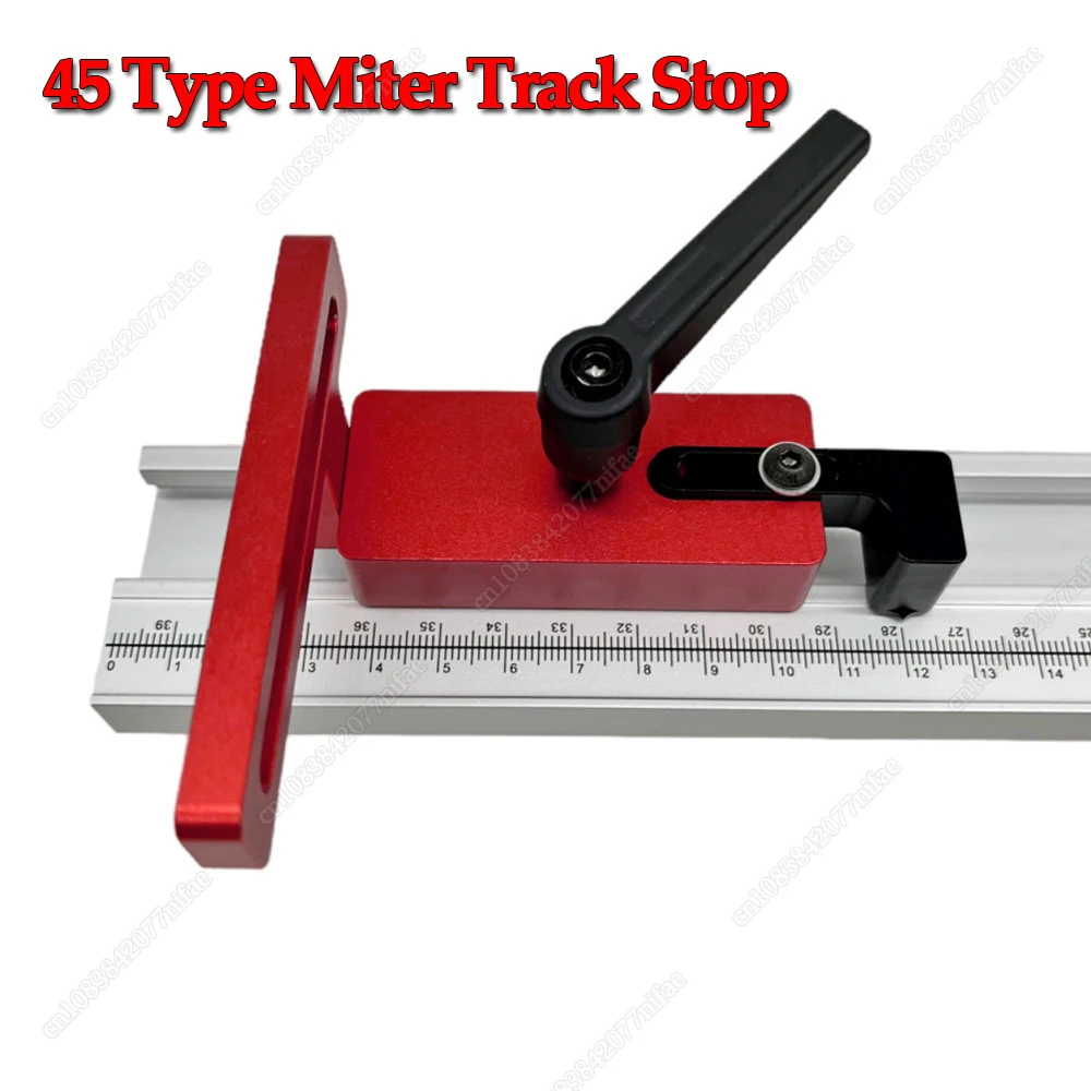 Alumínio padrão liga calha T-Tracks, T Slot com esquadria faixa Stop, ferramenta de madeira, Workbench, modelo 45