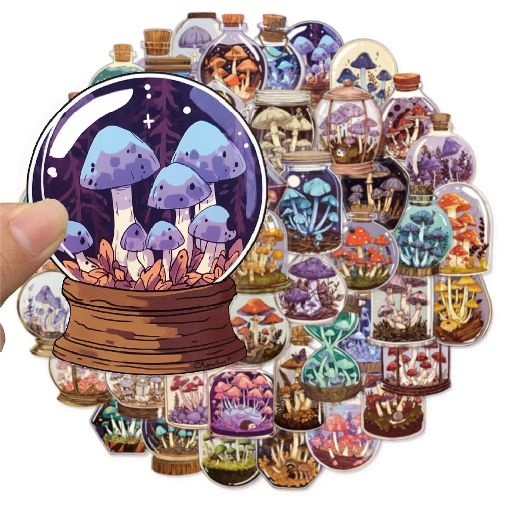

10/30/50pcs Retro Goth Mushroom Botyle Cartoon Stickers Decals DIY Luggage Skateboard Guitar Car CoolDecoration Sticker Kid Toy