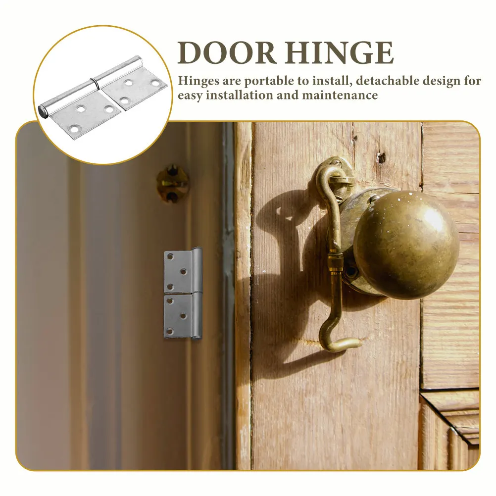 1Pair Heavy Duty Off Hinges Detachable Flag Design for Doors Cabinets Wardrobes Wooden Boxes Outdoor Interior Use