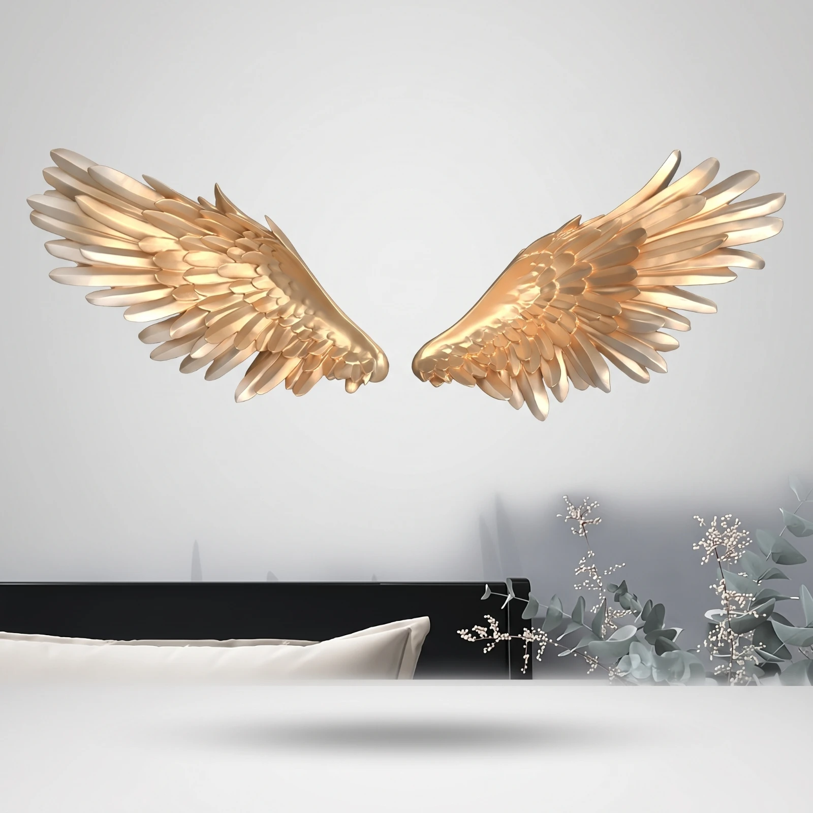 Angel Wings Wall Decor Modern - Resin Artist 评论和价格