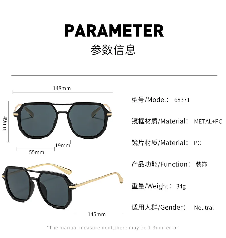 2026 Herren-Sonnenbrille: Schlichte Designer UV400 Piloten-Sonnenbrille mit Metallbügeln – Modische Reise-Sonnenbrille für Herren – Detail 8