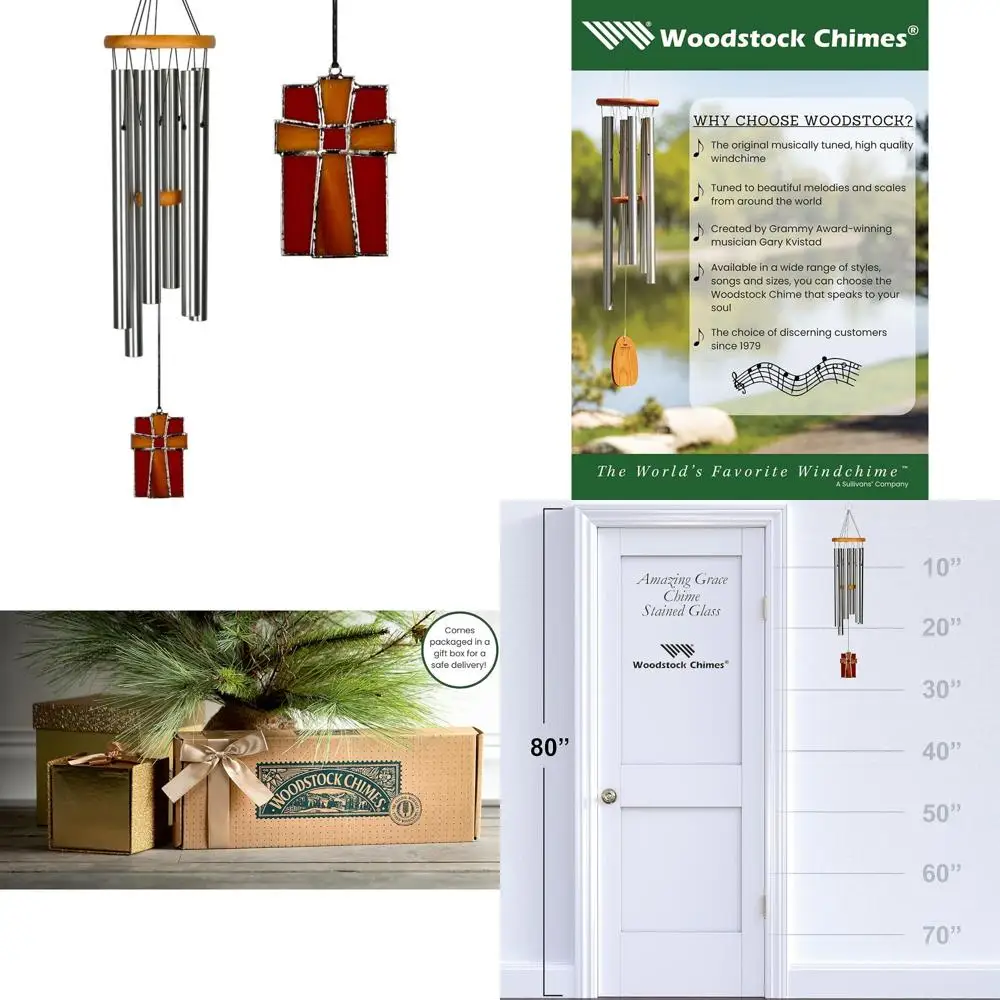 أجراس الرياح الخارجية للحديقة والفناء، ديكور التعاطف التذكاري، 28 قطعة أجراس أنيقة للشرفة الأمامية والفناء #1